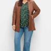Lange Lederjacke aus Lammnappa, mit Reverskragen<sheego Fashion