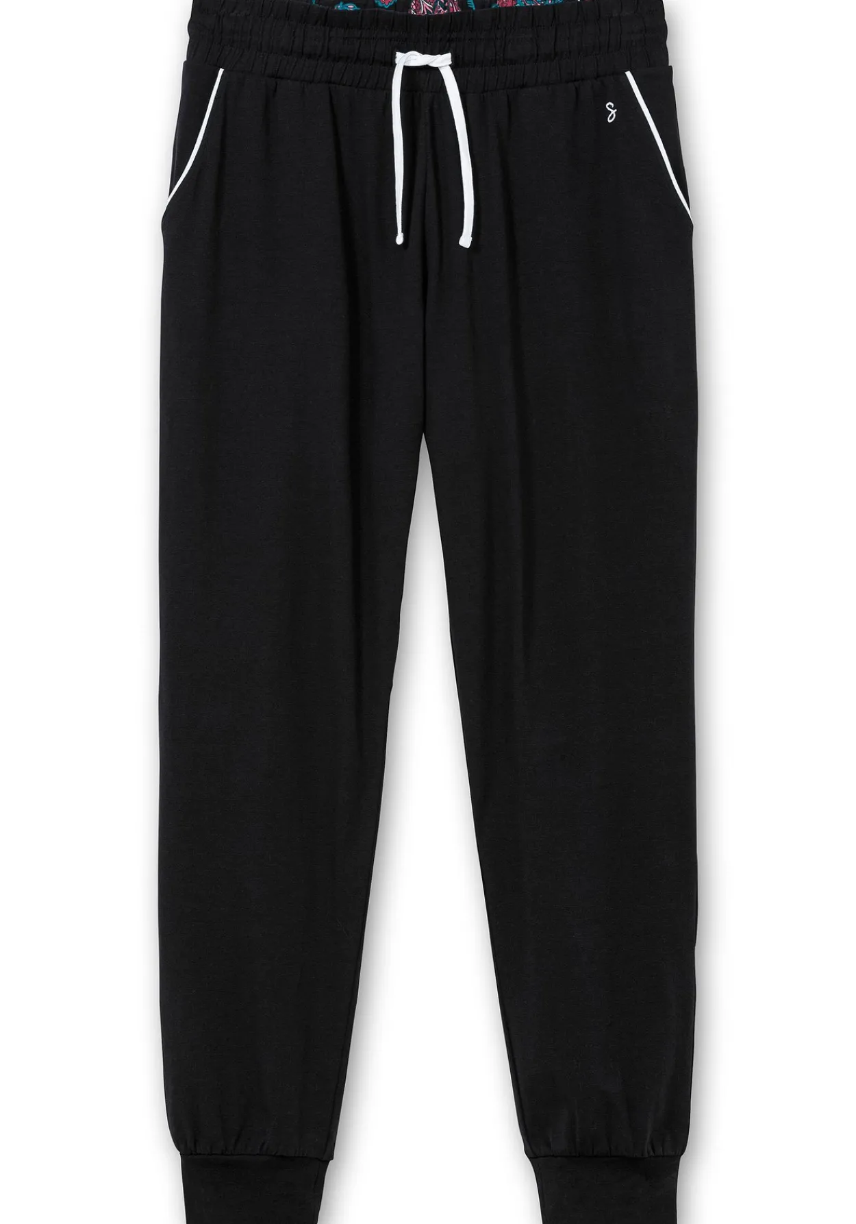 Lange Schlafhose mit schmalem Bein und Kontrastdetails<sheego Best