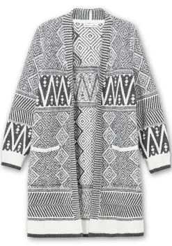 Lange Strickjacke im Jacquard-Mustermix<sheego by Joe Browns Sale