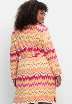 Lange Strickjacke im Zickzack-Jacquardmuster<sheego by Joe Browns Best