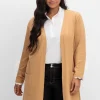 Lange Strickjacke in offener Form, mit Taschen<sheego New