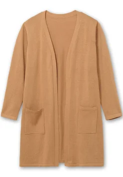 Lange Strickjacke in offener Form, mit Taschen<sheego New