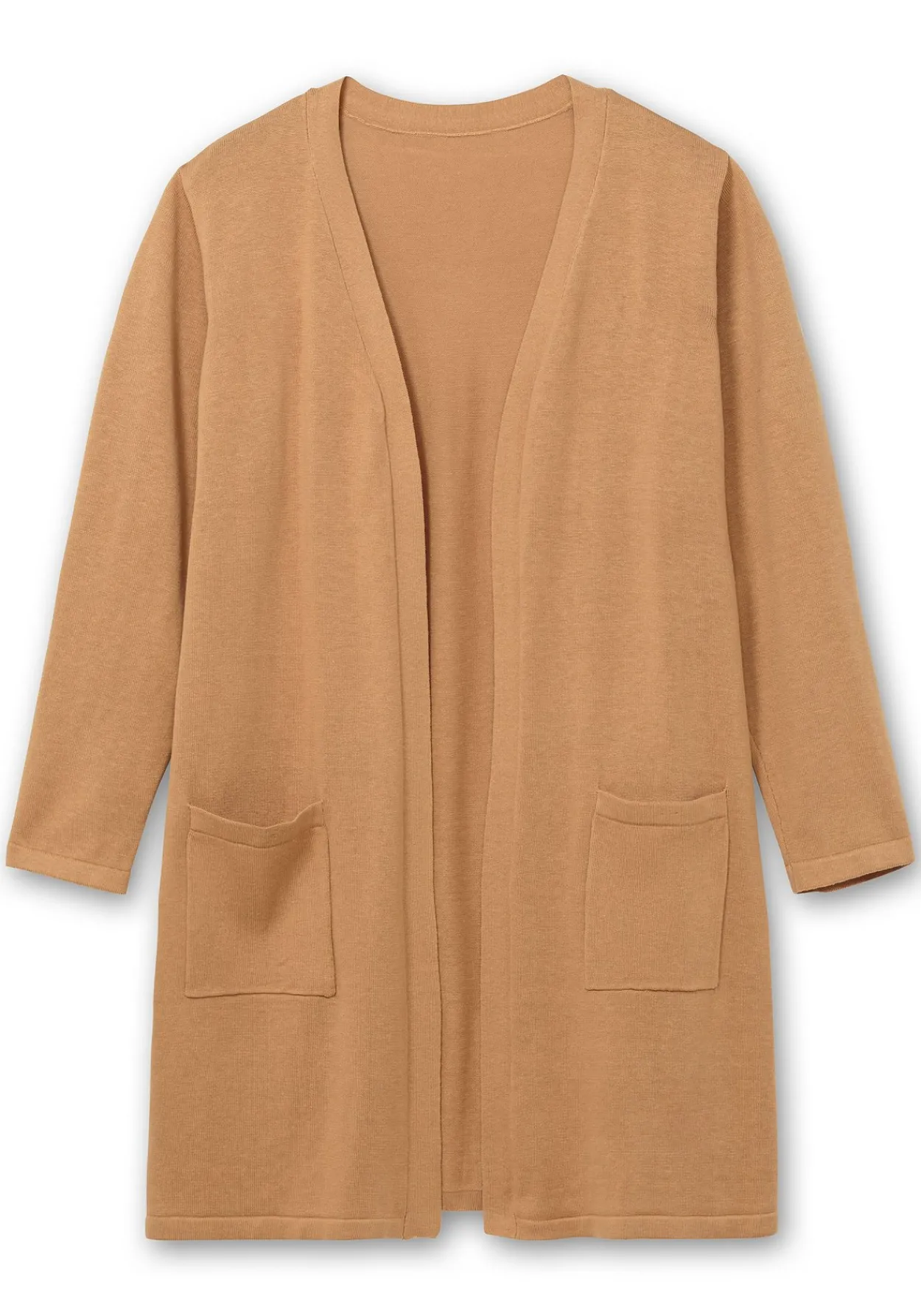 Lange Strickjacke in offener Form, mit Taschen<sheego New