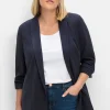 Langer Blazer mit Schalkragen und gerafftem 3/4-Arm<sheego Discount