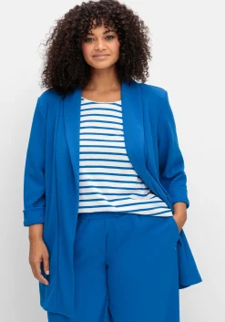 Langer Blazer mit Schalkragen und 3/4-Ärmeln<sheego Discount
