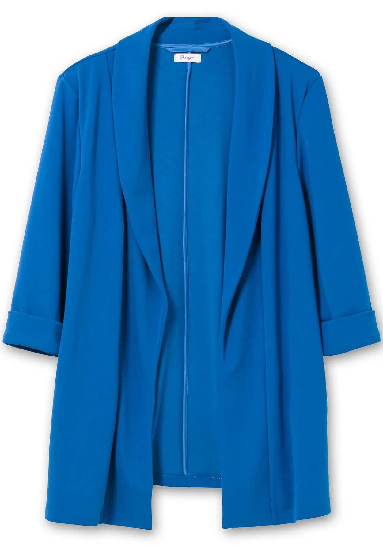Langer Blazer mit Schalkragen und 3/4-Ärmeln<sheego Discount