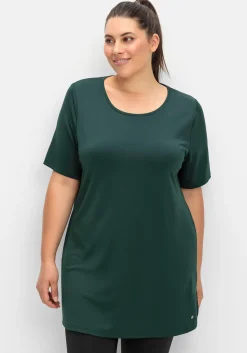 Langes Funktionsshirt mit seitlichen Schlitzen<sheego Outlet