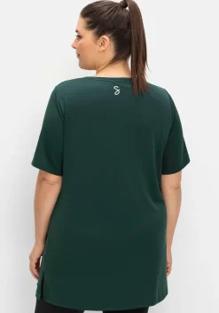 Langes Funktionsshirt mit seitlichen Schlitzen<sheego Outlet