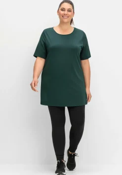 Langes Funktionsshirt mit seitlichen Schlitzen<sheego Outlet