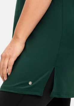 Langes Funktionsshirt mit seitlichen Schlitzen<sheego Outlet