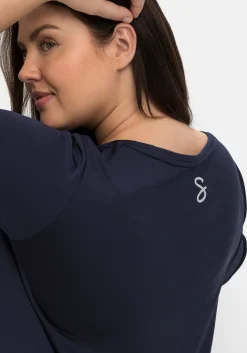Langes Funktionsshirt mit seitlichen Schlitzen<sheego Discount