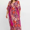 Langes Kleid mit weiten Halbärmeln<sheego loves miss goodlife Fashion