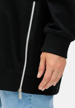 Langes Sweatshirt mit hohen seitlichen Zippern<sheego Outlet