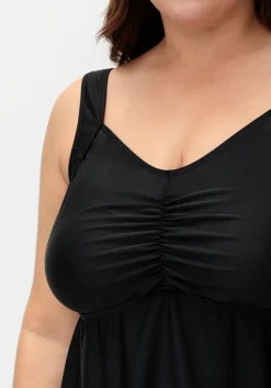 Langes Tankini-Oberteil, mit wattierten Softcups<sheego New