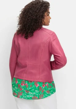 Lederjacke aus Lammnappa, mit Stehkragen<sheego Outlet