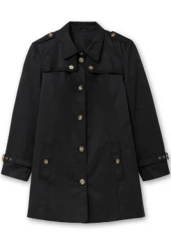 Leicht glänzende Longjacke im Trenchcoat-Stil<sheego Clearance
