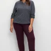 Leicht glänzende Schlupfhose mit Fleece-Innenseite<sheego Outlet