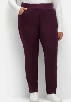 Leicht glänzende Schlupfhose mit Fleece-Innenseite<sheego Outlet