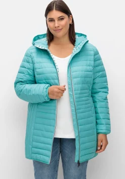 Leicht wattierte Longsteppjacke mit Kapuze<sheego Best