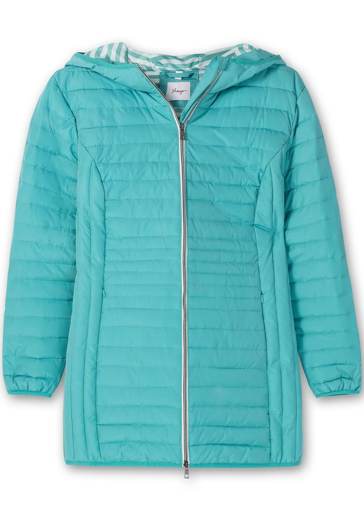 Leicht wattierte Longsteppjacke mit Kapuze<sheego Best