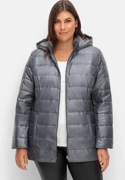 Leicht wattierte Steppjacke mit Kapuze<sheego Outlet
