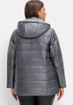 Leicht wattierte Steppjacke mit Kapuze<sheego Outlet