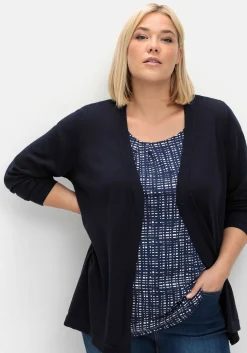 Leichte Feinstrickjacke mit 1-Knopf-Verschluss<sheego Clearance