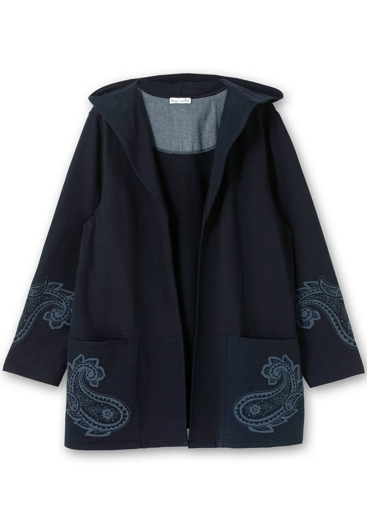 Leichte Kapuzensweatjacke mit Paisleydruck<sheego by Joe Browns Discount