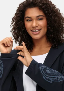 Leichte Kapuzensweatjacke mit Paisleydruck<sheego by Joe Browns Discount