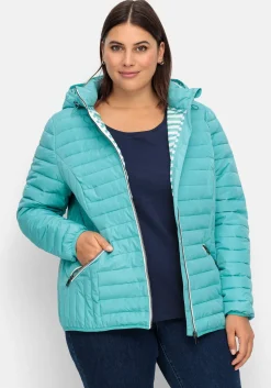 Leichte Steppjacke mit abnehmbarer Kapuze<sheego Discount