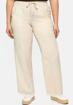 Leinenhose mit elastischem Bund und Bindeband<sheego Best