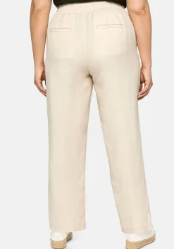 Leinenhose mit elastischem Bund und Bindeband<sheego Best