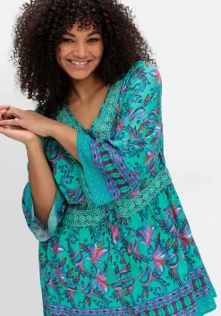 Longbluse im Boho-Stil, mit Trompetenärmeln<sheego by Joe Browns Clearance