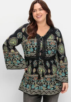 Longbluse im Ethno-Stil, mit Crochet-Spitze<sheego by Joe Browns Outlet