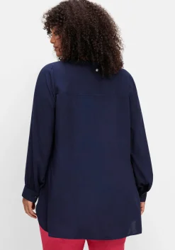 Longbluse mit tonigen Stickereien<sheego Sale