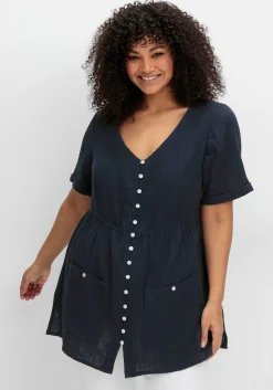 Longbluse mit Knopfleiste und Taschen<sheego by Joe Browns Outlet