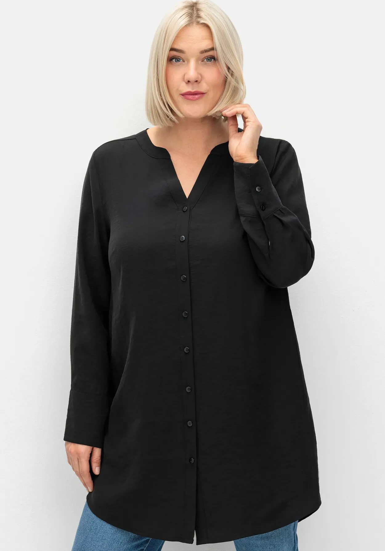 Longbluse mit Passe und Raffungen hinten<sheego Clearance