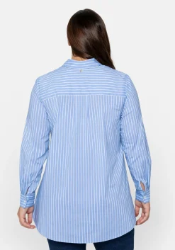 Longbluse mit Streifen und gerundetem Saum<sheego Sale