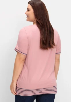 Longshirt in 2-in-1-Optik, mit Rundhalsausschnitt<sheego x Collection L. Online