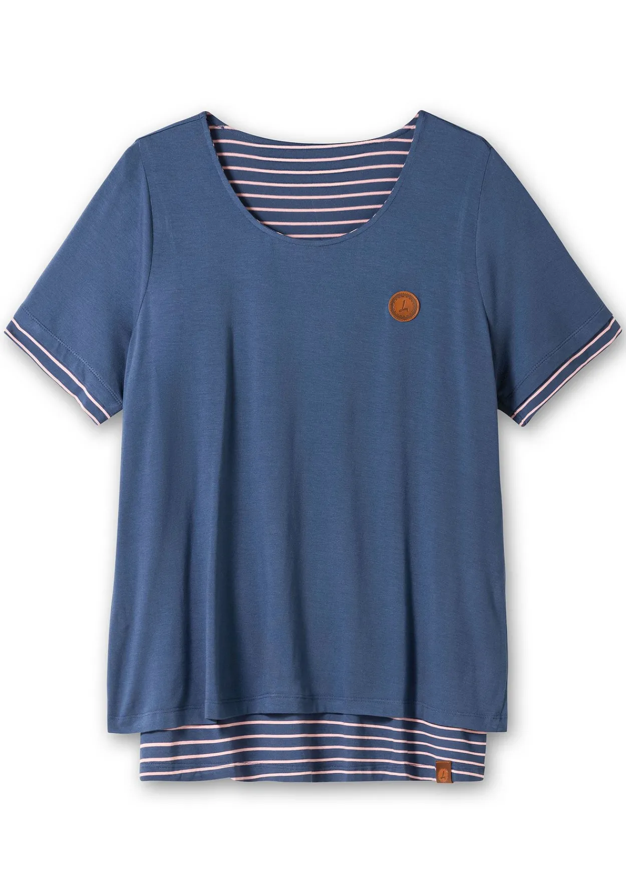 Longshirt in 2-in-1-Optik, mit Rundhalsausschnitt<sheego x Collection L. Outlet