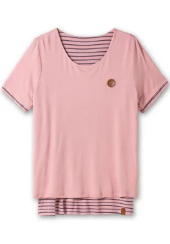 Longshirt in 2-in-1-Optik, mit Rundhalsausschnitt<sheego x Collection L. Online