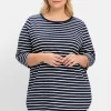 Longshirt in Oversized-Form mit Streifen<sheego Outlet