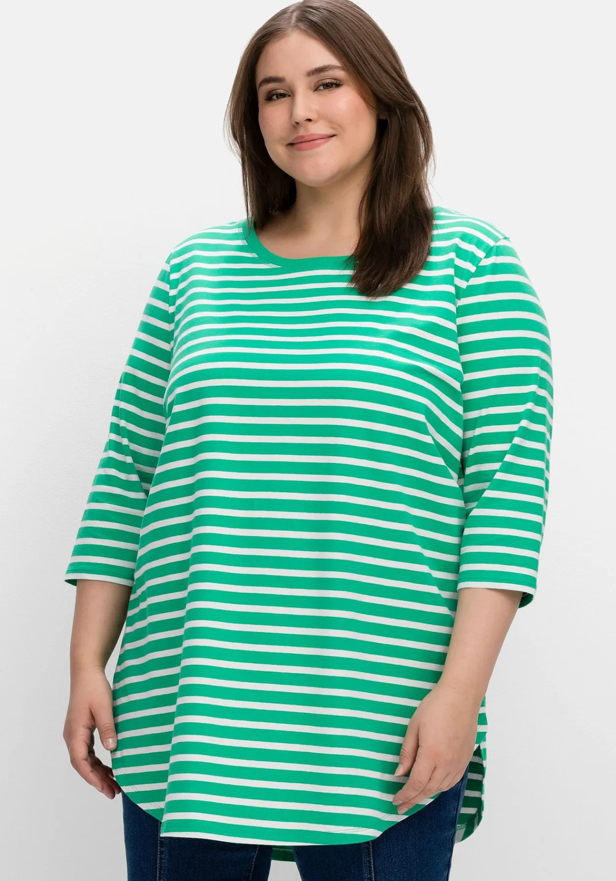 Longshirt in Oversized-Form mit Streifen<sheego Clearance