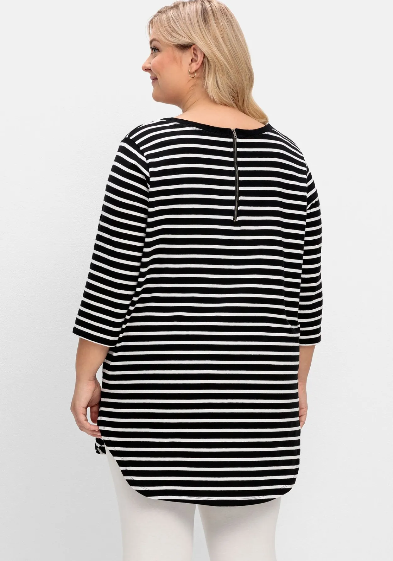 Longshirt in Oversized-Form mit Streifen<sheego Outlet