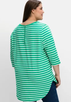 Longshirt in Oversized-Form mit Streifen<sheego Clearance