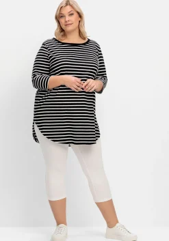 Longshirt in Oversized-Form mit Streifen<sheego Outlet