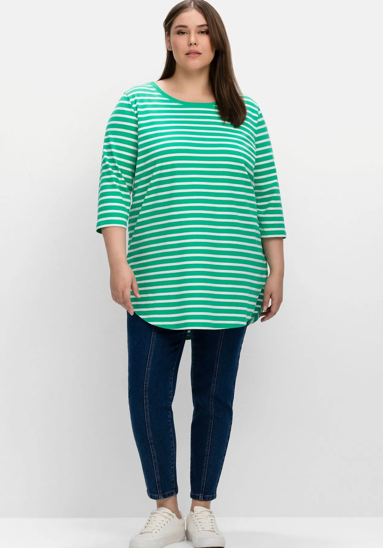 Longshirt in Oversized-Form mit Streifen<sheego Clearance