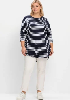 Longshirt in Oversized-Form mit Streifen<sheego Outlet