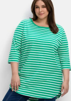 Longshirt in Oversized-Form mit Streifen<sheego Clearance