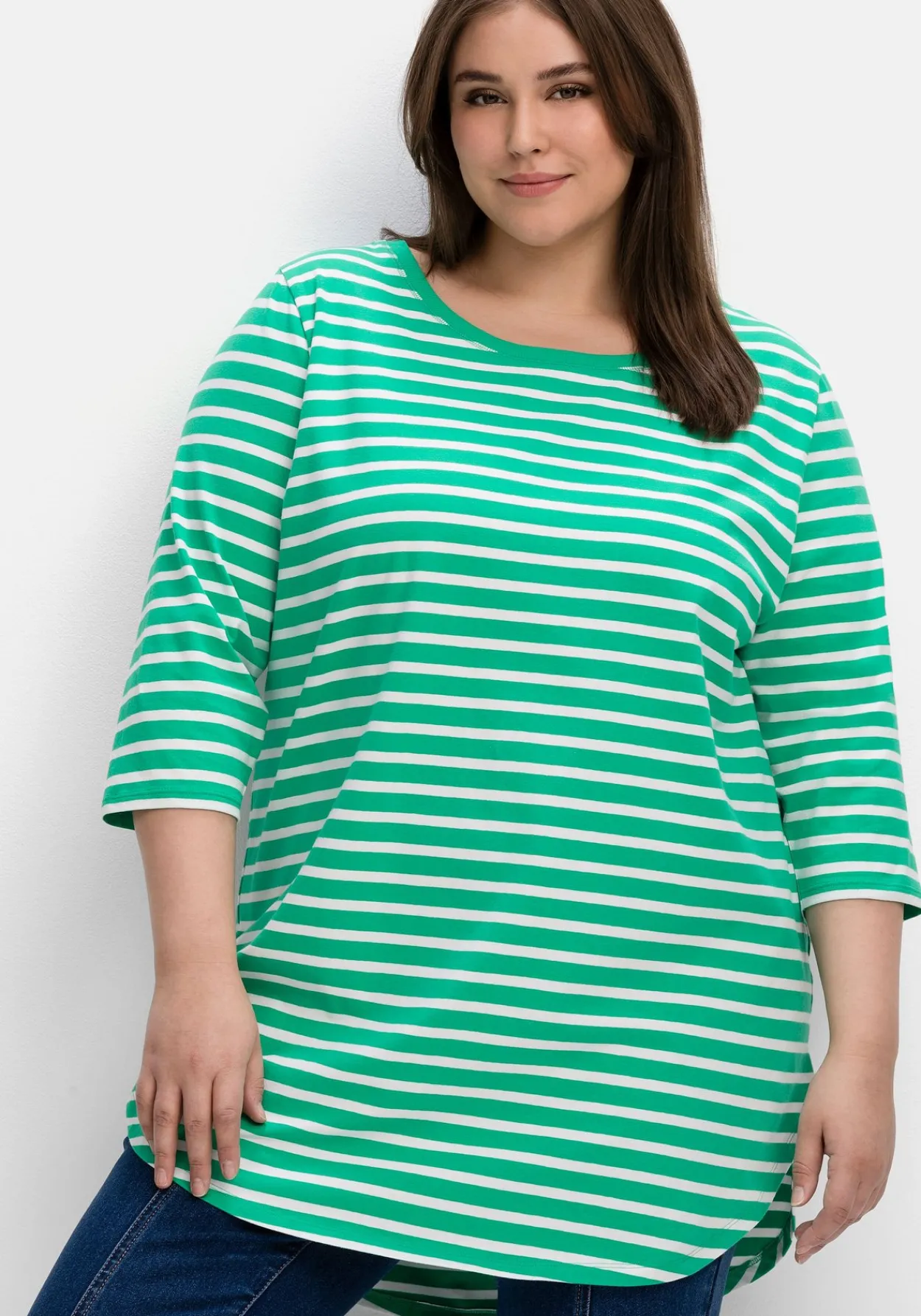 Longshirt in Oversized-Form mit Streifen<sheego Clearance